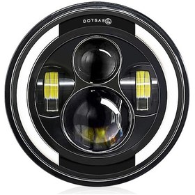 Resim Honmex 7 İnç Otomobil/motosiklet Led Farı H4 Arayüzü - Beyaz Yüksek/düşük Far, Gündüz Çalışma Işığı Sarı Sinyal Işığı 1 Adet 
