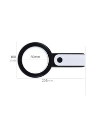 Resim 30x 12ışıklı Büyüteç Taşınabilir Çıft Katmanlı Optik Cam Okuma Büyüteç 229018 - 