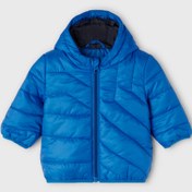 Resim name it Mavi Erkek Bebek Fermuarlı Uzun Kollu Uzun Düz Mont NBMMAXON JACKET PB 