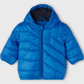 Resim name it Mavi Erkek Bebek Fermuarlı Uzun Kollu Uzun Düz Mont NBMMAXON JACKET PB 