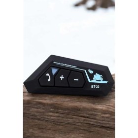 Resim Interkom Intercom Kask Kulaklık BT22 Bluetooth Motosiklet Kulaklık 5.0 Bluetooth 