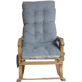 Resim Mobildeco Erciyes Gri/Krem Çift Renkli Cepli Sallanan Sandalye Di Gri 