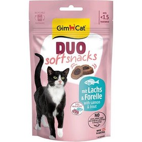 Resim Gimcat Duo Soft Snacks with Salmon Trout Kedi Ödülü 50 Gr 