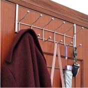 Resim Askıcı Metal Kapı Arkası Askılık 12 Kancalı Paslanmaz Krom 