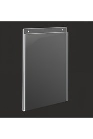 Resim KrcDisplay A4 Dikey Delikli Duvar Tipi Askılı Pleksi Föylük Broşürlük 
