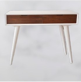 Resim Dresuar Torna Model Ahşap Kayın RETRO ayak MDF tabla Parlak Beyaz Boya CEVİZ uyumu Kutu sevk Ahşap 