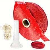 Resim Kırmızı Plastik Sosis Kılıfı Genişlik 50mm Çap 32mm Sosis Doldurma Hunisi, Sosis Yapım Aletleri Seti, Mutfak Ekipmanları 