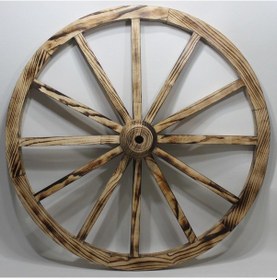 Resim Otantik Ahşap At Arabası Tekeri 100 Cm. Diğer 