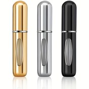 Resim 3'lü Seyahat Parfüm Atomizer Seti, 5ml Taşınabilir Doldurulabilir Metal Sprey Şişeleri, Görsel Pencereli Sızdırmaz, BPS İçermez, Dayanıklı Parfüm Dispenseri Kapsülleri Seyahat İçin - Çok Renkli 