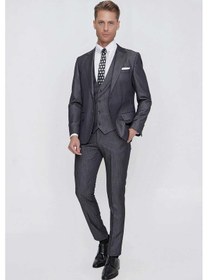 Resim Efor Tk 858 Slim Fit Antrasit Klasik Takım Elbise Antrasit 