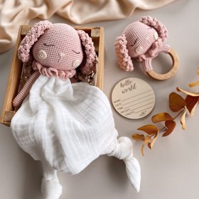 Resim Köpüş Uyku Arkadaşı ve Çıngırak Kiti - Mint Yeşili 