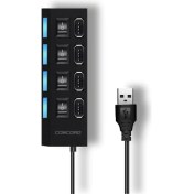 Resim Concord C-852 4 Port Çoğaltıcı 2.0 USB Çevirici Çoklu Switch 