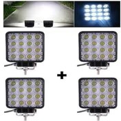 Resim 16 Led Kare 48w Off Road Sis Farı Lambası Projektör 12-24v 4 Adet Diğer