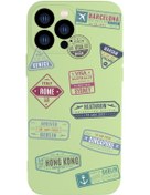 Resim mooodcase Iphone 13 Pro Uyumlu Seyahat Pulu Desenli Kamera Lens Korumalı Darbe Emici Silikonlu Lansman Kılıf 
