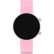 Resim Spectrum LED Watch Toz Pembe Renk Dijital Bayan Yetişkin Kız Çocuk Kol Silikon Saati ST-303499 