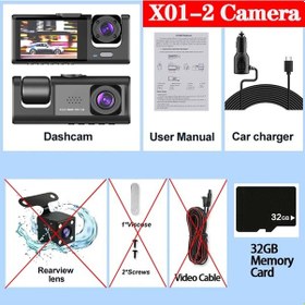 Resim Wıfı Araç Kamerası 3 Kameralar Ön Dikiz Fhd Araba Dvr 24 H Park Monitörü Gece Nowıfı-2cam-32gb 