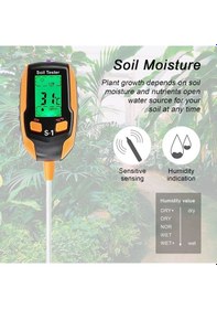 Resim Ulzyvf Toprak Test Ölçüm Nem Cihazı, Bitkiler İçin Pratik 4'lü Set, Cuteefun Model, 1 Adet 1 Adet 