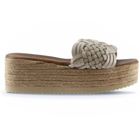 Resim Bueno Shoes Beyaz Deri Kadın Dolgu Topuklu Terlik 01wu6118 
