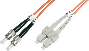 Resim Beek ST-SC Fiber Optik Patch Kablo, Multimode OM 1 62.5\u002F125 Duplex, 3.0mm, LSZH, 10 metre 