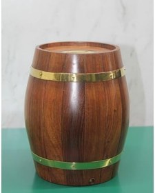 Resim Pirinç Detaylı Fıçı Kumbara Model 3 