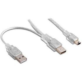 Resim Mini usb harddisk kablosu 5 pin usb Y hdd kablosu 80 cm mini usb 2.5 harddisk kablosu 