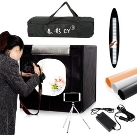 Resim Soligor Işıklı Ürün Çekim Çadırı 70X70CM Katlanabilir LED Işıklı 