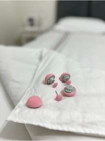 Resim MİMOZA PARK 4 Adet Pembe Yorgan Kılıfı Ve Çarşaf Tutucu Sabitleyici Yastık Nevresim Sabitleyici Düzenleyici 