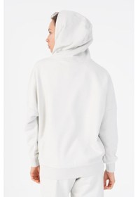 Resim Maraton Oversize Kadın Bisiklet Yaka Gümüş Gri Sweatshirt Gümüş Gri 