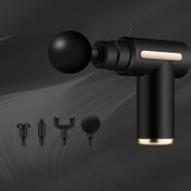 Resim 4 Parça Set, Tüm Aksesuarlı Kompakt Yüksek Torklu Masaj Tabancası, Derin Doku Rahatlatma USB Şarj Edilebilir, Ergonomik Tutamak ve Şık Renkler, Güçlü Motorlu Sırt ve Boyun Masaj Cihazı 