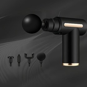 Resim 4 Parça Set, Tüm Aksesuarlı Kompakt Yüksek Torklu Masaj Tabancası, Derin Doku Rahatlatma USB Şarj Edilebilir, Ergonomik Tutamak ve Şık Renkler, Güçlü Motorlu Sırt ve Boyun Masaj Cihazı 
