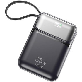 Resim Wiwu Wi-p052 Galaxy Uyumlu Serisi Type-c Lightning Çıkışlı Taşınabilir Powerbank Pd 35w 10000mah Siyah 