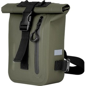 Resim Suofeng Su Motosiklet Bacak Çantası - 500d Pvc Su Geçirmez, Reflektif Şeritli, 2-4l Kapasite Koyu Yeşil 