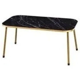 Resim Uslucan Alışveriş Orta Sehpa Gold Metal Ayak Altın Bendir Çok Renkli 