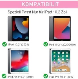 Resim M.TK moveteck 7 Nesil 10.2 Uyumlu Tablet Bluetooth Özellik Kablosuz Kalem Bölme Klavyeli Kılıf, pembe, Tek Ebat, 10.2klavyepembe 