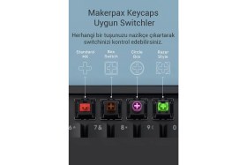 Resim Makerpax Valorant Yoru Keycaps, Q-E-X-C Mekanik Klavye Tuşu 