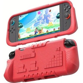 Resim Gaojunshop01 Kaydırmaz, Darbe Emici Eva Korumalı Kırmızı Nintendo Switch 2 Kılıfı 