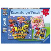 Resim 80366 Paw Patrol 3x49 parça Ravensburger Puzzle 