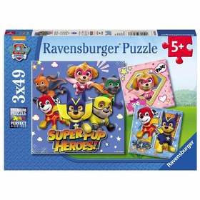 Resim 80366 Paw Patrol 3x49 parça Ravensburger Puzzle 