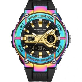 Resim Hanyang Yanardönerlik Sanda Adam Kuvars Izle Erkek LED Dijital Kronograf 50 M Su Geçirmez Açık Havada Spor Bilek Saatler Erkekler Için Saat Reloj De Hombre (Yurt Dışından) 