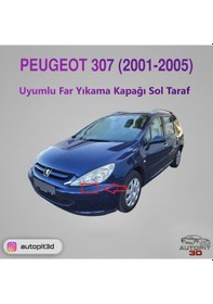 Resim Peugeot 307 2001 2005 Uyumlu Far Yıkama Kapağı Sol Taraf 