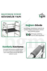 Resim BGM Oturaklı Yürüteç Walker Hasta Yürüteci Yüksek Kalite Katlanır Oturaklı Walker 