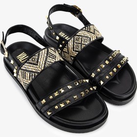 Resim Valmenti Kadın Deri & Tekstil Siyah Deri Düz Sandalet 1141 505 Bn Sndlt Y26 Black Leather 
