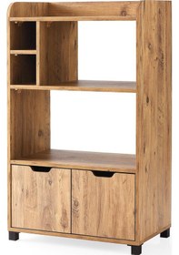 Resim Buket Çok Amaçlı Mutfak Fırın Kiler Dolabı Demonte 72x42x121cm Çam 