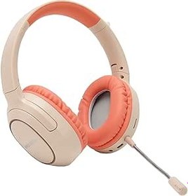 Resim Kablosuz Kulak Üstü Bluetooth Kulaklıklar, Geri Çekilebilir Mikrofonlu HiFi Stereo Katlanabilir Hafif PC Kulaklık, Dizüstü Tablet Telefon Için Hafızalı Köpük Kulak Bardaklar Oyun 