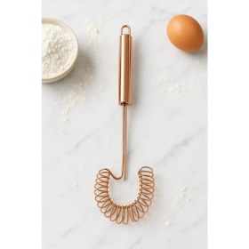 Resim Çavdar Group Yaylı Yumurta Çırpıcı Metal Yeni Model Mikser Krem Sos Karıştırıcı Saplı Rose Gold Çırpma Teli 