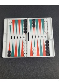 Resim Katlanabilir Tavla Seti 25x20 Cm 3d Baskı Özel Tasarım Kompakt Tavla Oyunu 