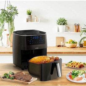 Resim TEFAL Easy Fryer Airfryer Hava ile kızartma, Izgara ve Buhar -Hepsi Aynı Cihazda 