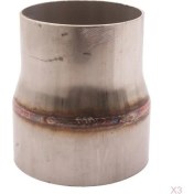 Resim 3pcs Evrensel Araba Otomatik Kamyon Paslanmaz Çelik Boru Egzoz Redüktör 3 "ila 4" 