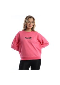 Resim Kadın Ön Arka Polo State Baskılı 3 İplik Sweat Rose 