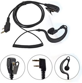 Resim Yuwa 2 Adet Telsizler Için Akustik Kulaklık Siyah Spiral Kulak Içi Telsiz Kulaklığı Baofeng BF-999S BF-888S BF-777S Uv-82 